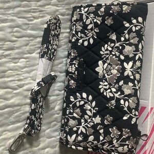 VERA BRADLEY Black Quilted Wallet/Crossbody bag